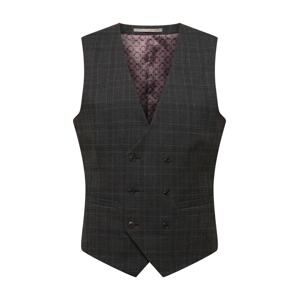 BURTON MENSWEAR LONDON Vesta k obleku  šedá / světle šedá / vínově červená