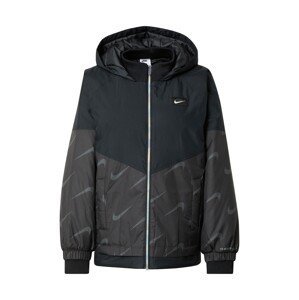 Nike Sportswear Přechodná bunda  černá / bílá / tmavě šedá / šedá