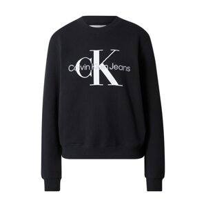 Calvin Klein Jeans Mikina  černá / bílá / azurová