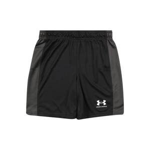 UNDER ARMOUR Sportovní kalhoty 'Challenger'  šedá / černá / bílá