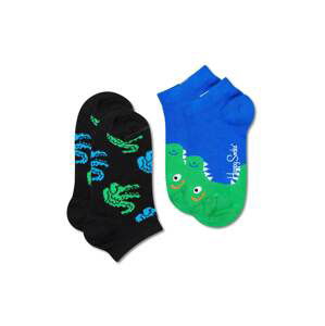 Happy Socks Ponožky  černá / bílá / zelená / modrá