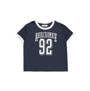 Abercrombie & Fitch Tričko  námořnická modř / bílá