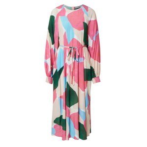 Essentiel Antwerp Košilové šaty 'BUSAN'  pink / tmavě zelená / béžová / bílá / světlemodrá