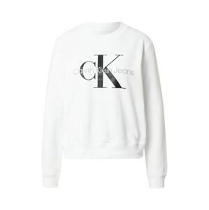 Calvin Klein Jeans Mikina  bílá / černá / šedá