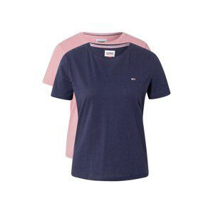 Tommy Jeans Tričko  noční modrá / růžová