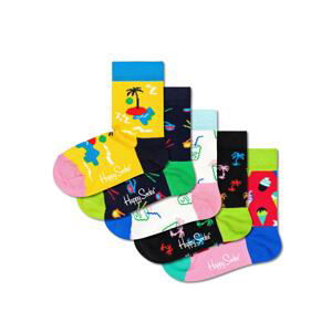 Happy Socks Ponožky  žlutá / bílá / námořnická modř / nefritová / světle růžová