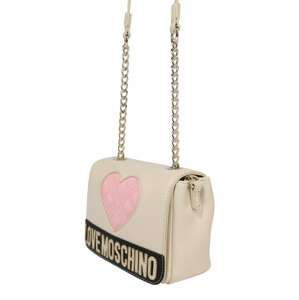 Love Moschino Taška přes rameno  béžová / černá / pink