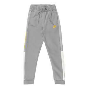 Nike Sportswear Kalhoty  šedá / světle šedá / bílá / žlutá