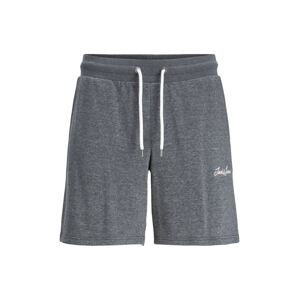 JACK & JONES Kalhoty 'TONS'  šedý melír / bílá / hnědá