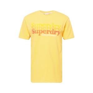 Superdry Tričko  žlutá / červená / bílá