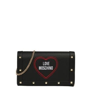 Love Moschino Taška přes rameno  černá / bílá / červená / zlatá