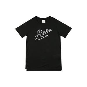 NIKE Funkční tričko  černá / bílá