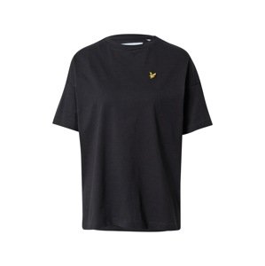 Lyle & Scott Oversized tričko  černá / limone