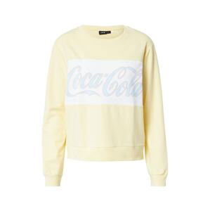 LMTD Mikina 'COCA COLA MICHA'  světlemodrá / pastelově žlutá / oranžová / offwhite