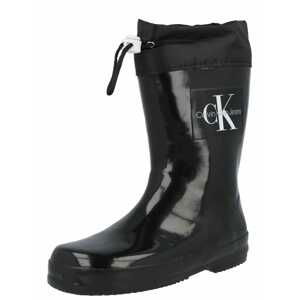 Calvin Klein Jeans Gumové holínky 'RAIN BOOT BLACK'  černá / bílá