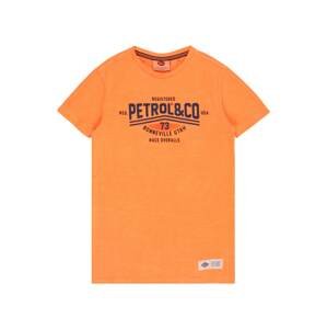 Petrol Industries Tričko  oranžová / námořnická modř