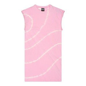 Urban Classics Šaty  pink / bílá