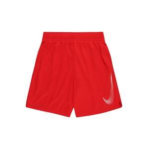 NIKE Sportovní kalhoty  červená / bílá
