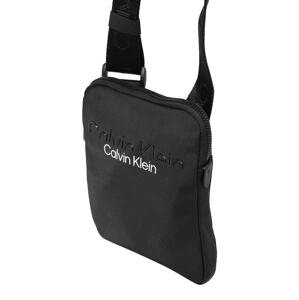 Calvin Klein Taška přes rameno  černá / bílá