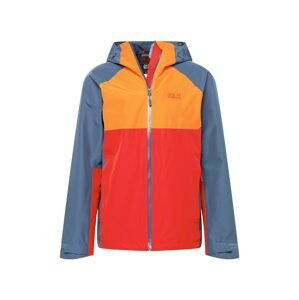 JACK WOLFSKIN Outdoorová bunda  rubínově červená / oranžová / námořnická modř