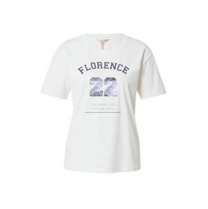 Esqualo Tričko 'Florence'  offwhite / marine modrá