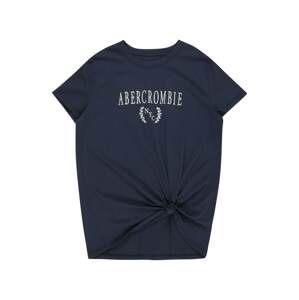 Abercrombie & Fitch Tričko  noční modrá / bílá