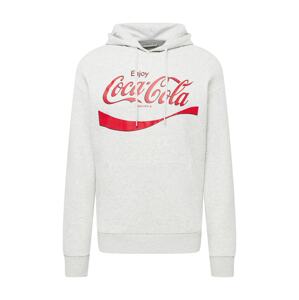 JACK & JONES Mikina 'COCA COLA'  červená / bílý melír