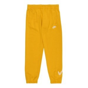 Nike Sportswear Kalhoty  žlutá / bílá