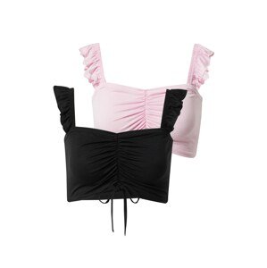 Missguided Top  růžová / černá