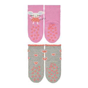 STERNTALER Ponožky  šedá / mix barev / světle růžová