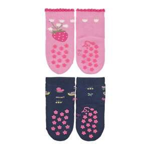 STERNTALER Ponožky  růžová / námořnická modř / offwhite / pink / zelená