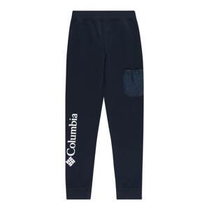 COLUMBIA Sportovní kalhoty 'Trek'  námořnická modř / bílá