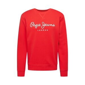 Pepe Jeans Mikina 'George'  červená / bílá