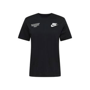 Nike Sportswear Tričko  černá / bílá