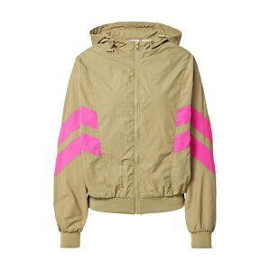 Urban Classics Přechodná bunda  khaki / pink