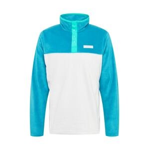 COLUMBIA Sportovní svetr  bílá / aqua modrá