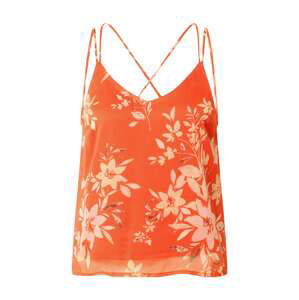 VERO MODA Top 'Lia'  oranžová / bílá