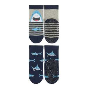 STERNTALER Ponožky 'Haie'  námořnická modř / nebeská modř / šedý melír / bílá