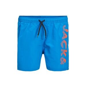Jack & Jones Junior Plavecké šortky 'Crete'  modrá / oranžová
