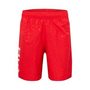 UNDER ARMOUR Sportovní kalhoty  ohnivá červená / bílá