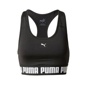 PUMA Sportovní podprsenka  černá / bílá