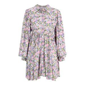 Selected Femme Petite Košilové šaty 'JUDITA'  světlemodrá / pastelově zelená / světle fialová / bílá