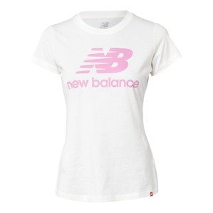 new balance Tričko  bílá / světle růžová