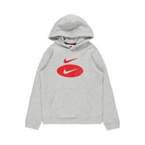Nike Sportswear Mikina  šedá / červená