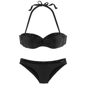 BRUNO BANANI Bikiny  černá / stříbrná