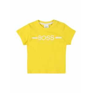 BOSS Kidswear Tričko  žlutá / bílá