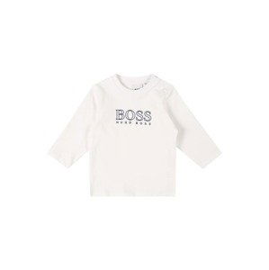 BOSS Kidswear Tričko  bílá / noční modrá / modrá