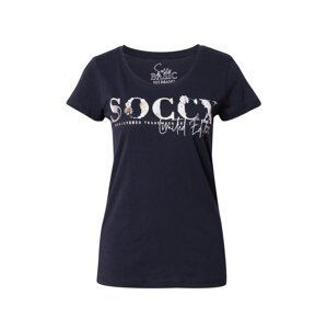Soccx Tričko  noční modrá / bílá / světle béžová