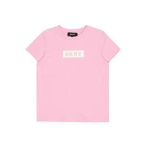 DKNY Tričko  růžová / bílá