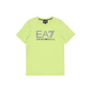 EA7 Emporio Armani Tričko  světle zelená / černá / bílá